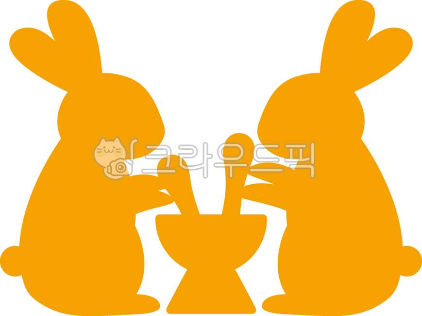 달토끼,토끼,절구,추석토끼,토끼실루엣,한가위추석,보름달토끼