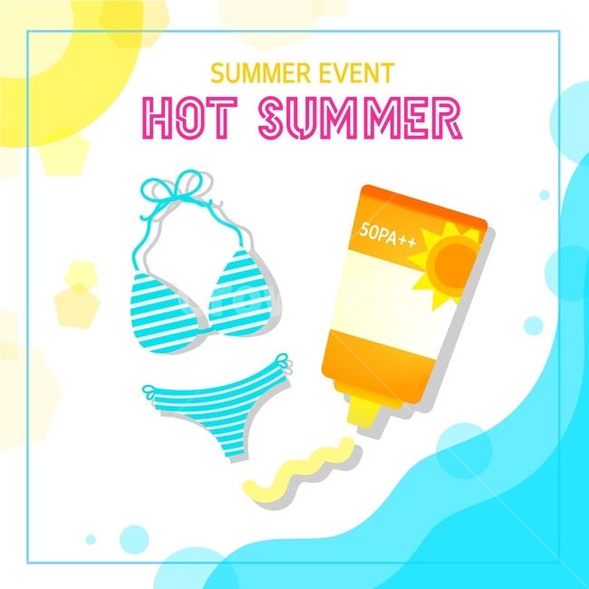 바다,비키니,선크림,여름,이벤트,팝업,플랫디자인,일러스트,여름,계절,summer,season,그래픽,일러스트레이션,graphic,illustration,advertisement,광고,poster,포스터