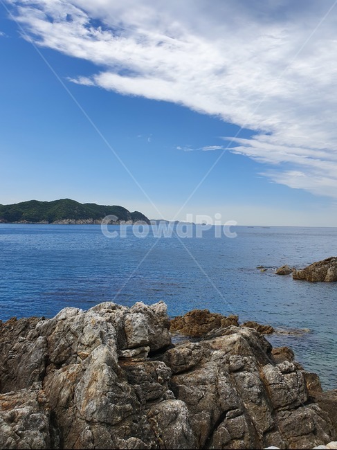 산,하늘,바다,동해,절경,탁트인,풍경,멋진,파란하늘,푸른하늘