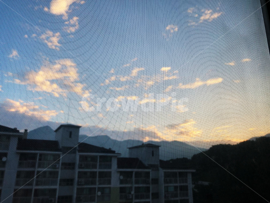 하늘,구름,자연,풍경,해,아파트,산,sky