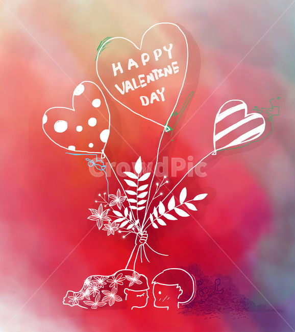 하트,풍선,꽃잎,연인,커플,라인드로잉,감성,연인,커플,사랑,lover,couple,기념일,축하,anniversary,congratulation,celebrate,celebration,그래픽,일러스트레이션,graphic,illustration