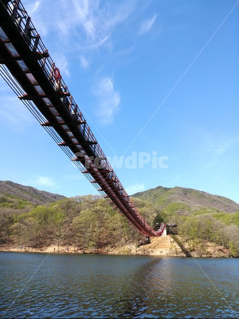 마장호수,출렁다리,자연,파주,풍경