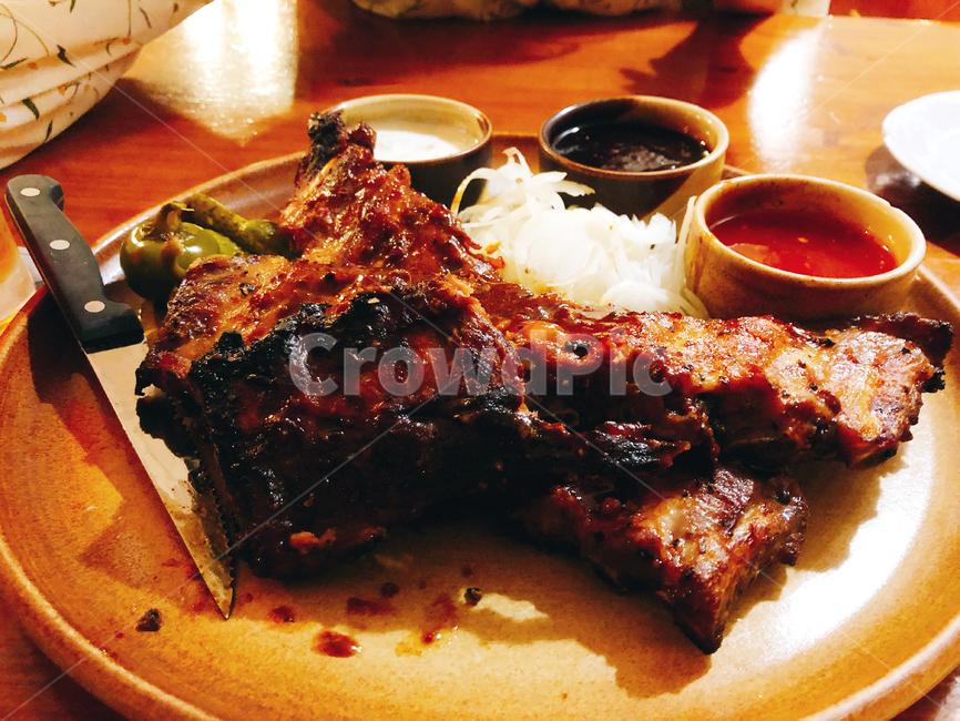 유럽식,폭립,소스,저녁식사,갈비,food,음식,ribs,갈비살