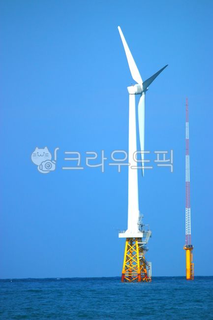 풍력발전기, 발전기, 바다, 해상풍력발전기, 하늘, 사진,이미지,일러스트,캘리그라피 - 일(sun)작가