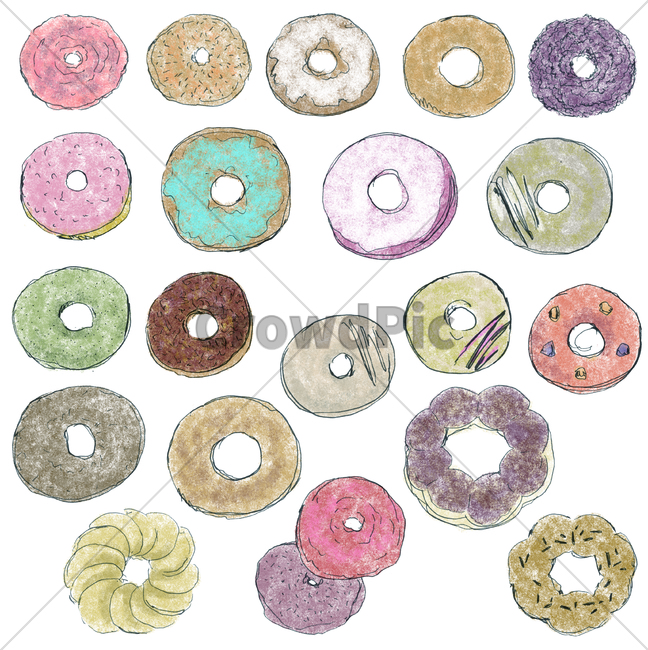 손그림,handdrawing,팬그림,팬라인,pen,penline,penpicture,pendrawing,도너츠,doughnut,pastry,생과자,food,음식,dessert,디저트,donut,도넛