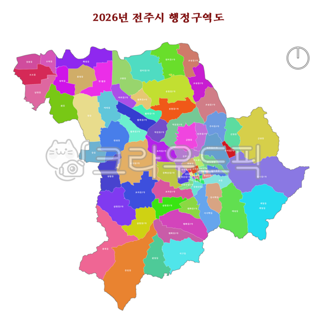 2026,Jeonju-si,administrative districts,administrative district map,geographic information,Hanok Village,map,location map,legal district