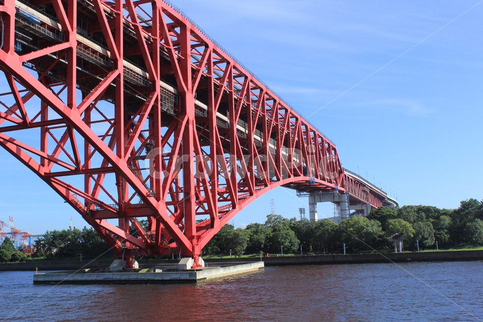 다리,철골,철교,붉은,철도,일본,금문교,bridge,iron,red,train,건축물,건물외관,exterior,building,structure,architecture,construction