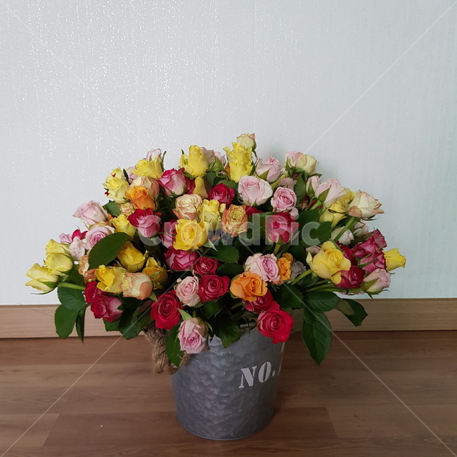 장미꽃,꽃,꽃꽂이,알록달록,감성