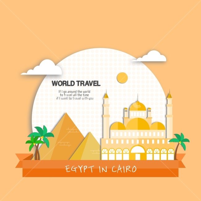 Cairo,Egypt,flat design,pyramid,moscow,vacation,land mark,travel