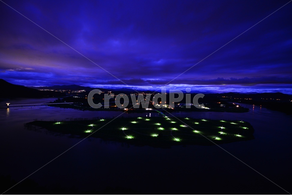 weather,날씨,field,들,outdoors,옥외,nature,자연,landscape,경치,scenery,풍경,water,물,경북,상주,경천섬,경천섬물돌이,물돌이,구름,하늘,여름,계절,경천섬일몰,노을,일몰,해넘이,야경