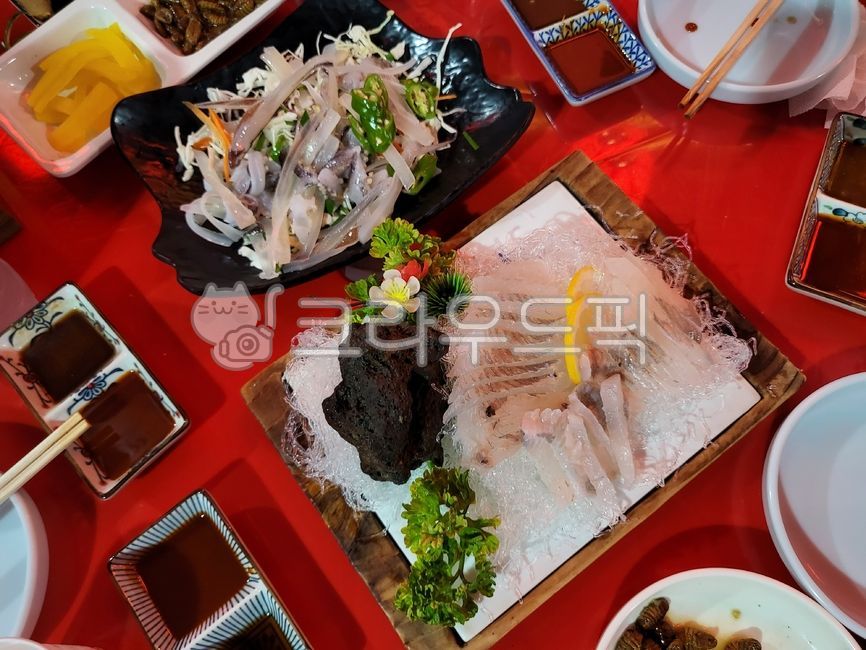 회, 오징어회, 수산물, 음식, food, 사진,이미지,일러스트,캘리그라피 - Nkyh3665작가
