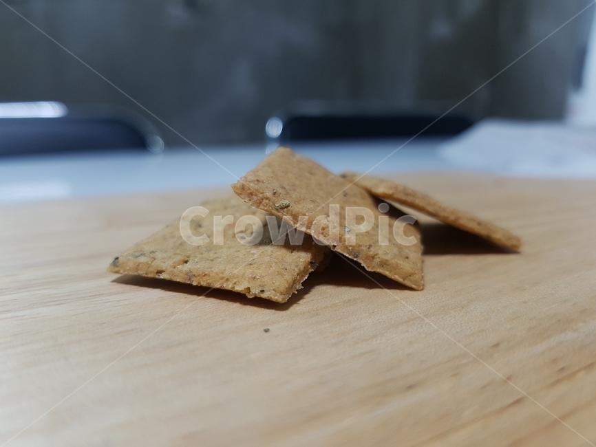 크래커,비스켓,과자,근접촬영,도마