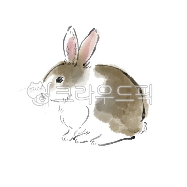rabbit ink painting,year of gyemyo,rabbit zodiac sign illustration,Year of the cat illustration,rabbit,rabbit illustration,animal ink painting,ink painting,Year of the Rabbit,Gyemyo year ink painting