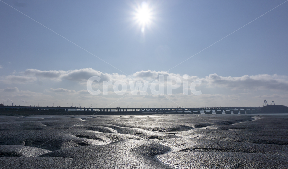 flare,빛,해안선,바다,구름,태양,sunlight,blue,sky,cloud