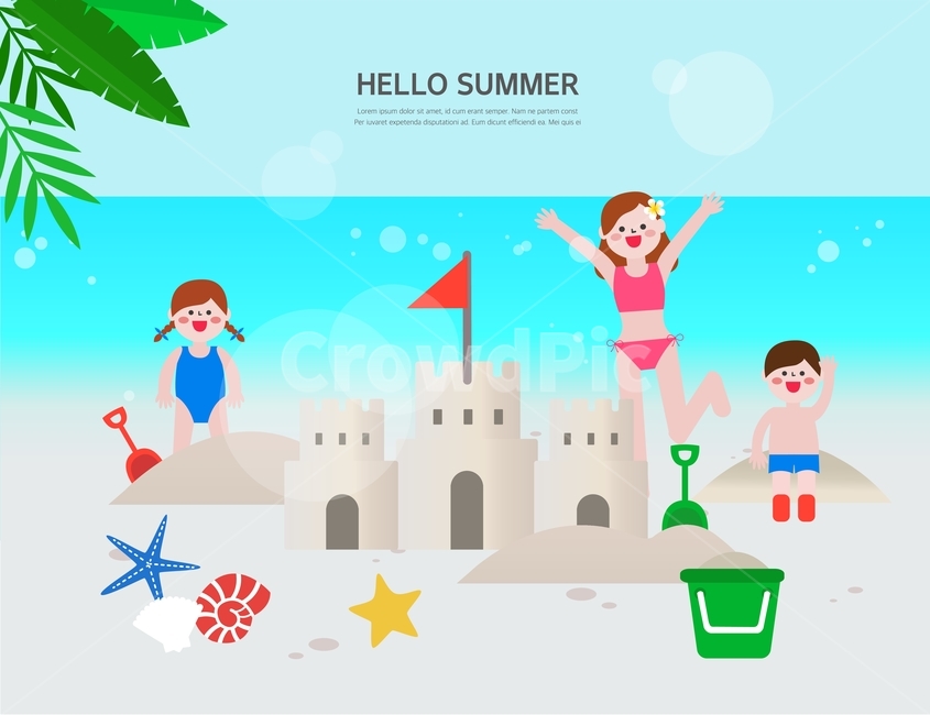 sand shovel,sand castle,sand play,banner,Beach,popup,children,background,vacation,illustration,travel