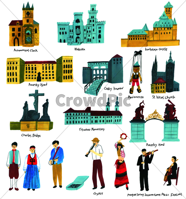 손그림,물감그림,prazskyhrad,프라즈스키,handdrawing,watercolor,czech,체코,marionette,꼭두각시,karlstejncastle,카를슈테인성,astronomicalclock,천문시계,ceskykrumlov,gypsy,집시,체스키크룸로프