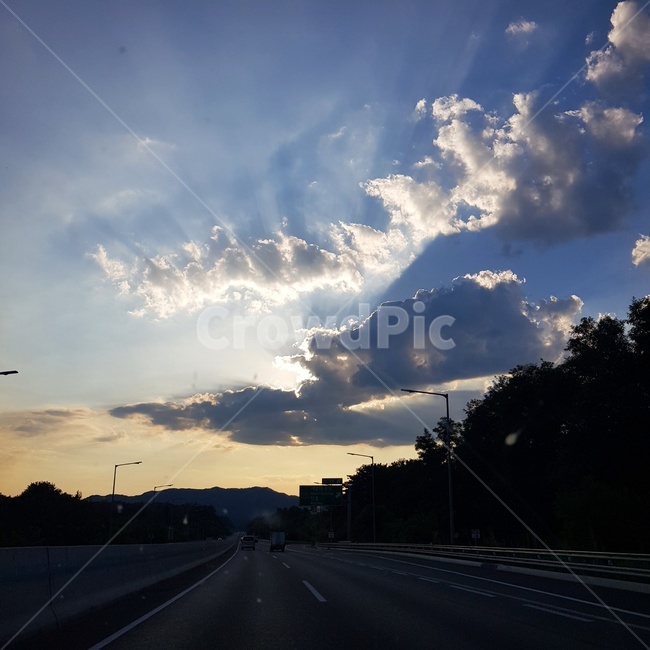 하늘,노을,도로,석양,구름,자연,풍경,nature,landscape,road,freeway,고속 도로,highway,고속도로