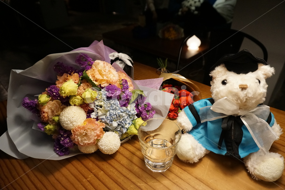 곰인형,꽃다발,기념일,졸업식,학사모,기념일,축하,anniversary,congratulation,celebrate,celebration