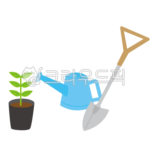 물뿌리개,물조리개,물,삽,농기구,농업용품,농업,농사,식물,새싹,잎,모종,모종심기,식목일,화분