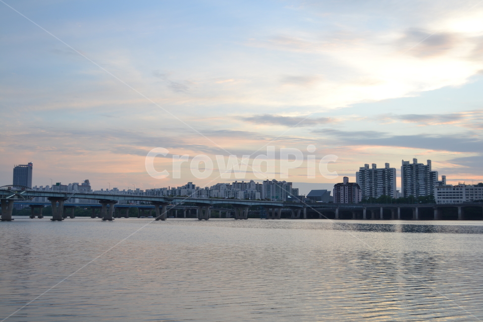 한강,hangang,river,강가,하늘,저녁하늘