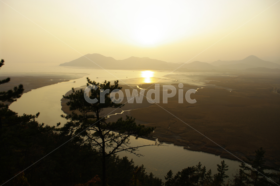 순천만,일몰,석양,노을,풍경,강,산,자연,풍경,nature,landscape,한국자연풍경,한국자연경관,korea nature landscape,flare,플레어,light,빛,sunlight,햇빛,outdoors,옥외