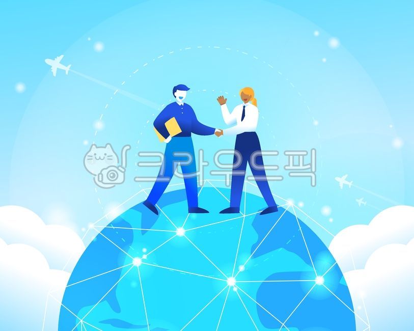 handshake,web source,global,industry,sauce,cloud,character,world,debouchment,design,man,female,global business,business,start,vision,Unity,blue,success,person,earth,airplane,challenge,illustration