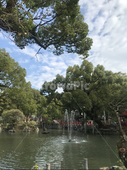 다자이후텐만구,다자이후,후쿠오카,후쿠오카근교,연못,맑은날,일본