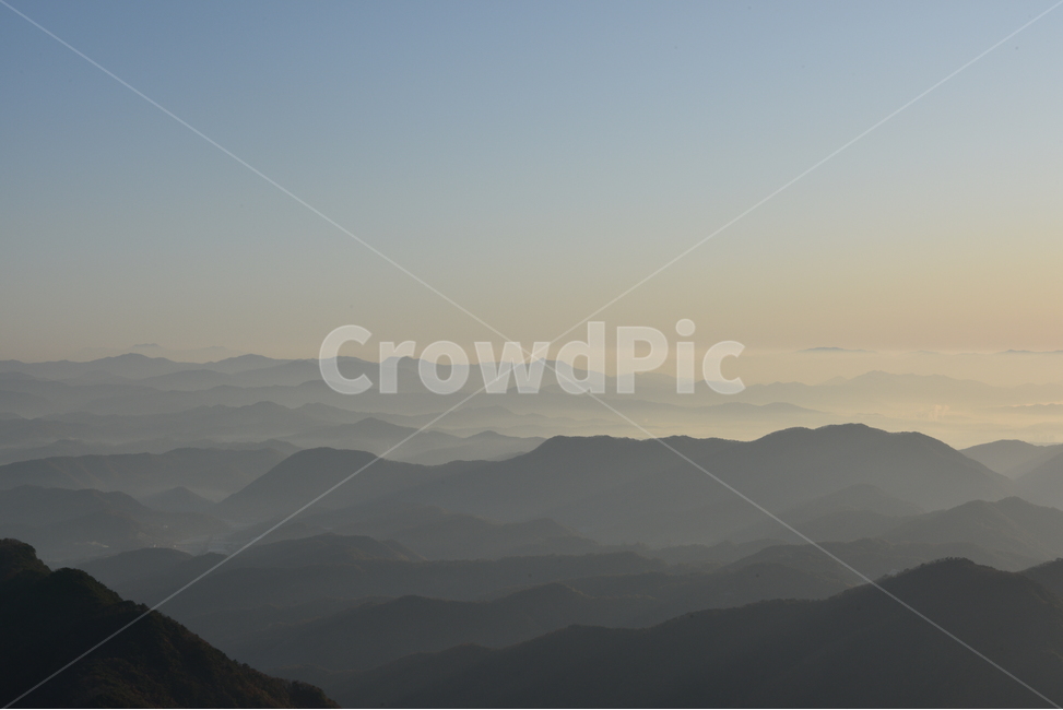 nature,자연,mountainrange,산맥,mountain,산,산그리메,운무