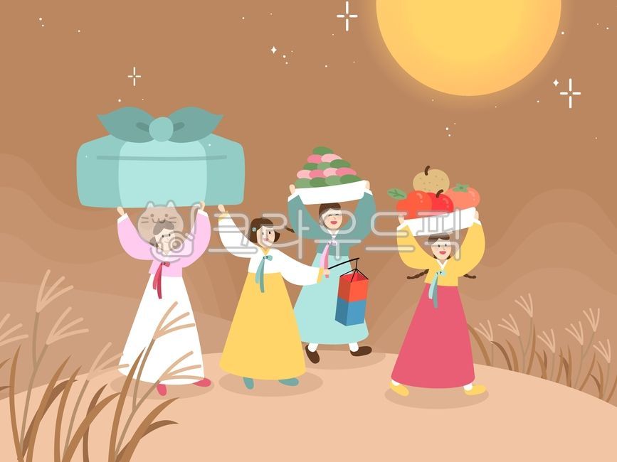 gift,Silver grass,fruit,wrapper,holiday,Thanksgiving,movables,Reed,design,season,tradition,event,female,graphic,Chuseok,full moon,hand drawing,banner,moonrise,lantern light,popup,moon,korea,background,Han bok,rice cake,illustration,poster