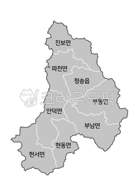 청송군,청송군지도,청송군행정지도,청송,한국지도,행정지도
