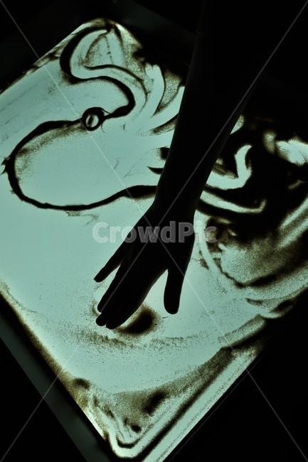 모래,그림,샌드,아트,손가락,라이트박스,화면,창작,작품,모래놀이