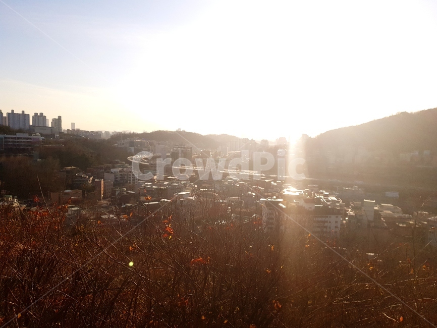 홍제동,석양,경치,눈부심,서울