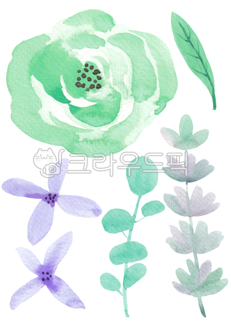 그림,일러스트레이션,일러스트,드로잉,배경,백그라운드,시즌,봄,식물,자연,수채화,수작업,봄꽃,꽃,나뭇잎,잎,녹색,초록색,장미,장미꽃,하늘색,라벤더,유칼립투스,나뭇가지,illustration,drawing,hand,drawn,watercolor,painting,background,season,spring,plant,nature,leaf,green,flower,floral,botanical,rose,blossom