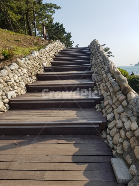 계단,풍경,산책로,배경,돌담길