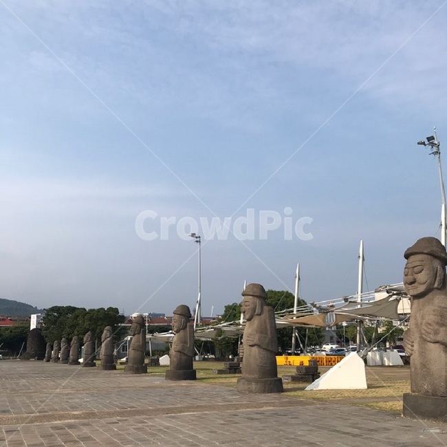 제주도,제주,돌하르방,여름,푸른하늘