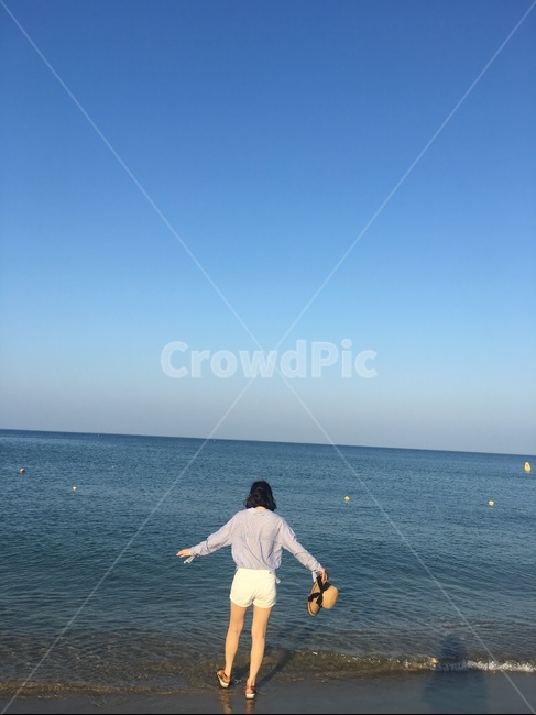 바다,해수욕장,해변,모래사장,파도,여름,휴가,물놀이,하늘,백사장,모래