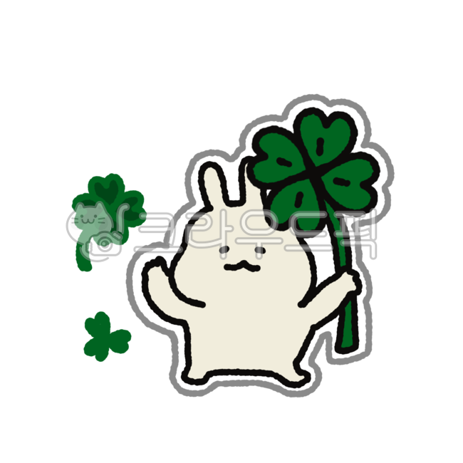 spring,four leaf clover,character,luck,Four leaf clover image,fortune,Season illustration,clover,illustration