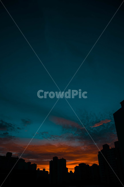 일출,아름다움,풍경,그라데이션,무지개색,색감,도시,풍경,city,landscape,실루엣,그림자,silhouette,shadow