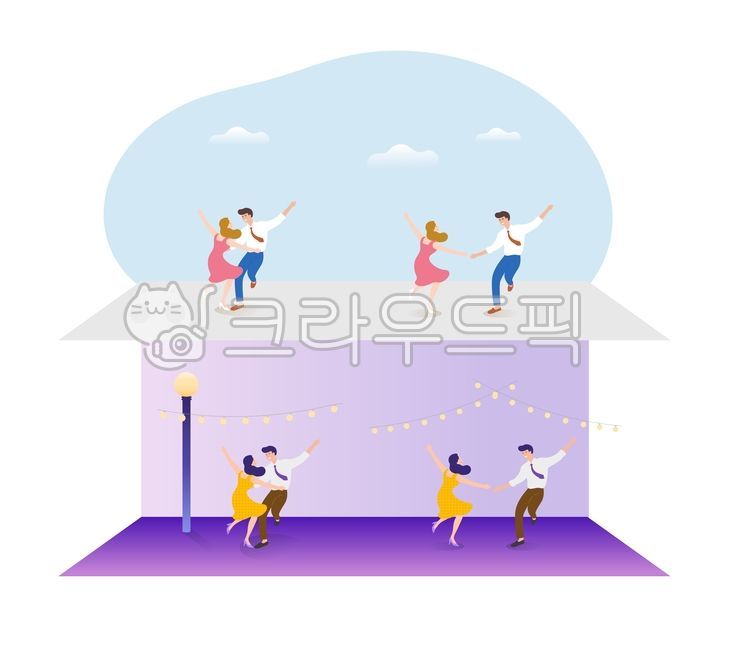 라라랜드,lalaland,lalaland,라라,랜드,춤,dance,lala,커플,couple,로맨틱,romance,romantic,로맨스,연인,lover,heart,joy,joyful,pleasure,smile,미소,웃음,enjoy,party,파티,duet,듀엣,더블,double,day,night,dayandnight,dress,드레스,여자,남자,women,man,young,젊음,노을,sunset,전구,bulb,light,알전구,앵두전구,반짝반짝,행복,happy,기쁨,즐거움,streetlamp,scene,영화,cinema,대조,contrast,비교,vector,illustration,일러스트,벡터,낭만,mood,무드,함께,together,보라,violet,purple,하늘,bluesky,sky,구름,cloud,바닥,road,그래픽,일러스트레이션,graphic,illustration