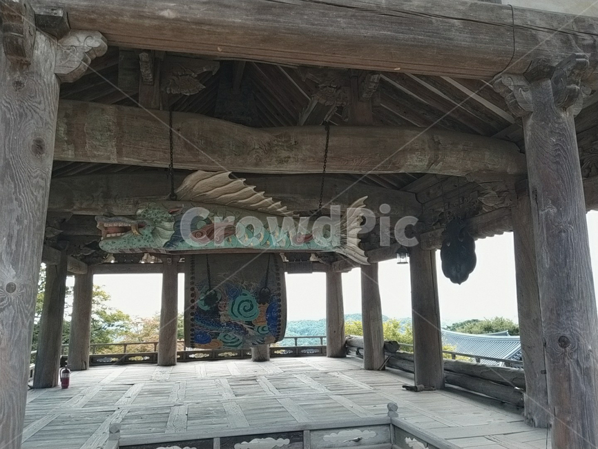 나무,outdoors,plant,식물,옥외,한국전통,전통,tree,파랑,초록,잔디,부석사,경치,landscape,scenery,목어,법고,운판,풍경,nature,자연