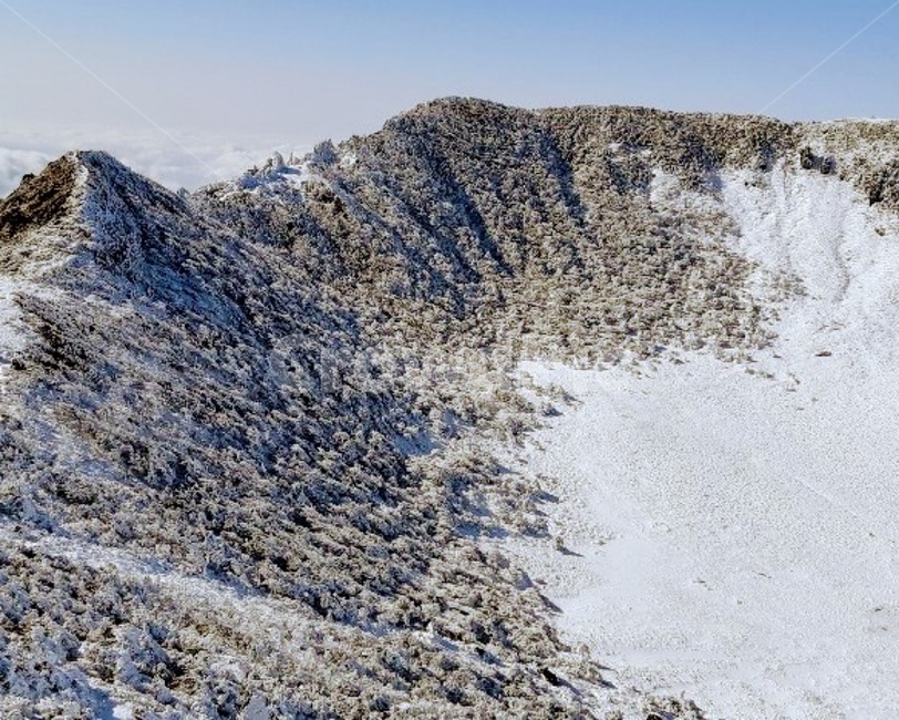 한라산,설산,자연,분화구,정상