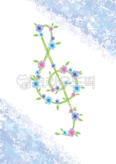 note,deco,Nukki,cute,spring,music,advertisement,season,flower border,decoration,vine,music symbol,musicalsymbols,border,treble clef,Decoration material,sticker,banner,label,flower,cuteness,illustration,frame