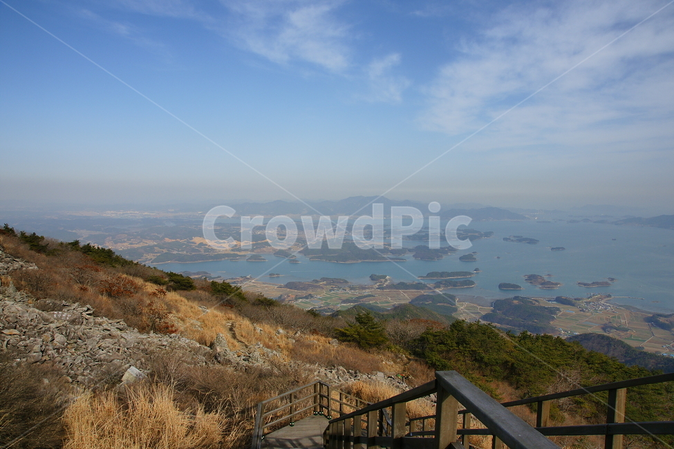 금오산,남해,하동,풍경,바다,하늘,산,섬,나무,풀,구름,자연,풍경,nature,landscape,handrail,난간,banister,building,건물