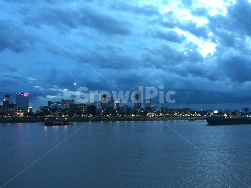 mekongriver,매콩강,cambodia,캄보디아,강,evening,야경