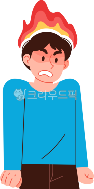 남자, 남성, 화난, 분노, 스트레스, 사진,이미지,일러스트,캘리그라피 - woocat작가
