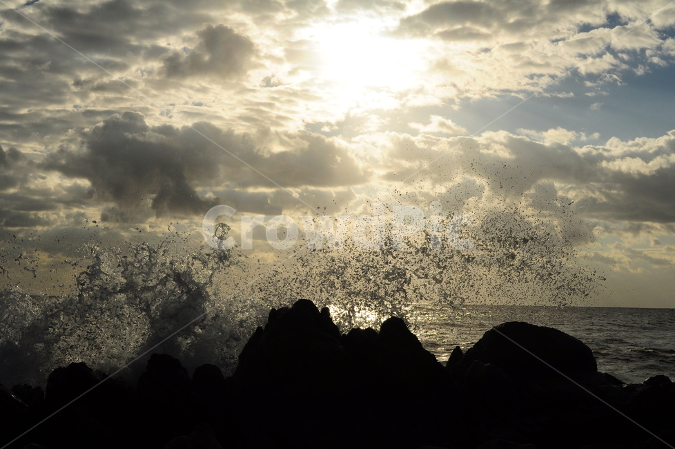 바다,파도,바위,역광,그림자,햇빛,햇살,구름,자연,풍경,nature,landscape,light,빛,flare,플레어