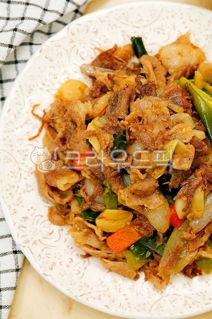 Pork and soy sauce bulgogi,Soy Sauce Bulgogi,Korean,Pig Bulbaek,cooking,pork
