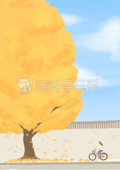 가을,자전거,나무,은행나무,풍경,tree,bicycle
