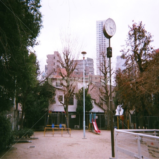 감성,일본,놀이터,옛날감성,필름카메라,시계탑