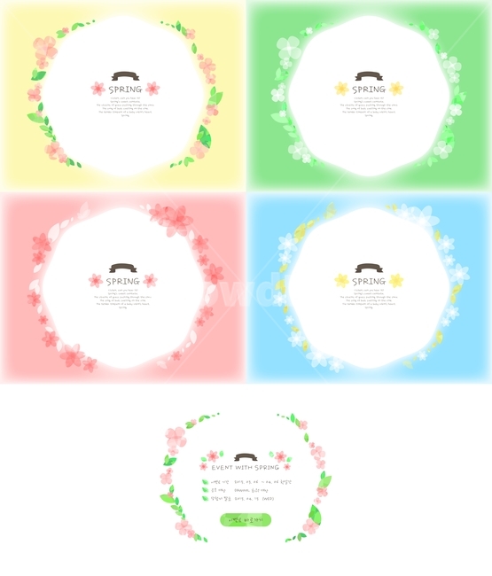 꽃,꽃잎,화관,봄,텍스트박스,이벤트,팝업,배너,일러스트,봄,계절,spring,season,꽃,flower,그래픽,일러스트레이션,graphic,illustration